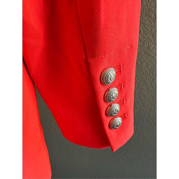 Generation Love Leighton Crepe Blazer in Papaya Size S - Picture 4 of 9